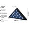 Americanflat Small Flag Display Case for Burial Flag - Fits Folded Flag - Elegant Military Flag Display Case - Plexiglass Cover - Triangle Hanging Hardware - Brown